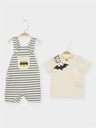 Batman Lisanslı Erkek Bebek Salopet Takım BM21863