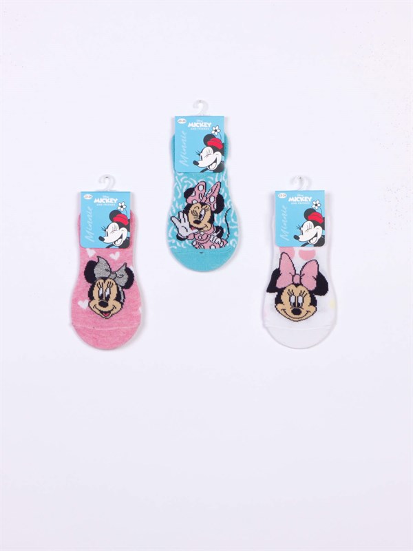 Disney Minnie Lisanslı 6 Çift Çocuk Sneakers Çorap 18209