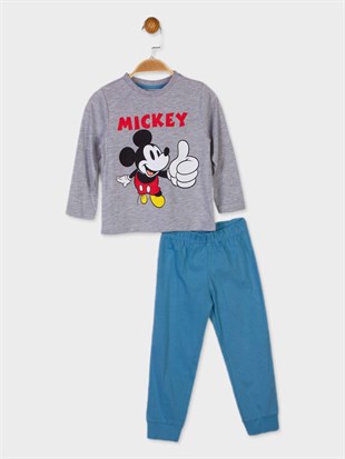 Mickey Mouse Lisanslı Erkek Çocuk Baskılı Pijama Takımı 21032