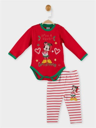 Minnie Mouse Lisanslı Bebek Body ve Pantolon Takım 19991