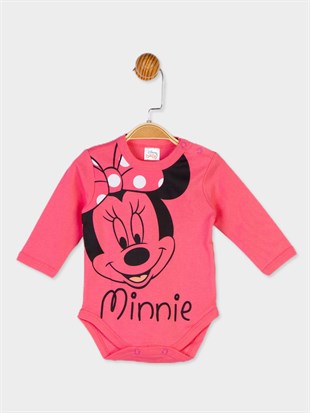 Minnie Mouse Lisanslı Kız Bebek Uzun Kol Body 20578