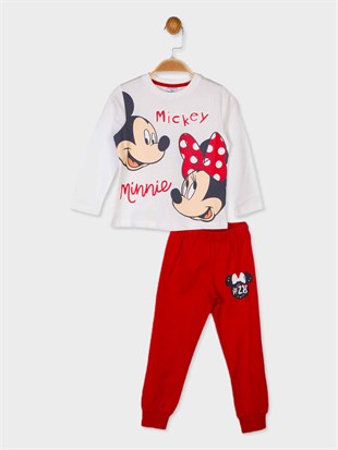 Minnie Mouse Lisanslı Kız Çocuk Pijama Takımı 20235