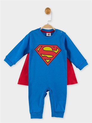 Superman Lisanslı Bebek Pelerinli Tulum 20199